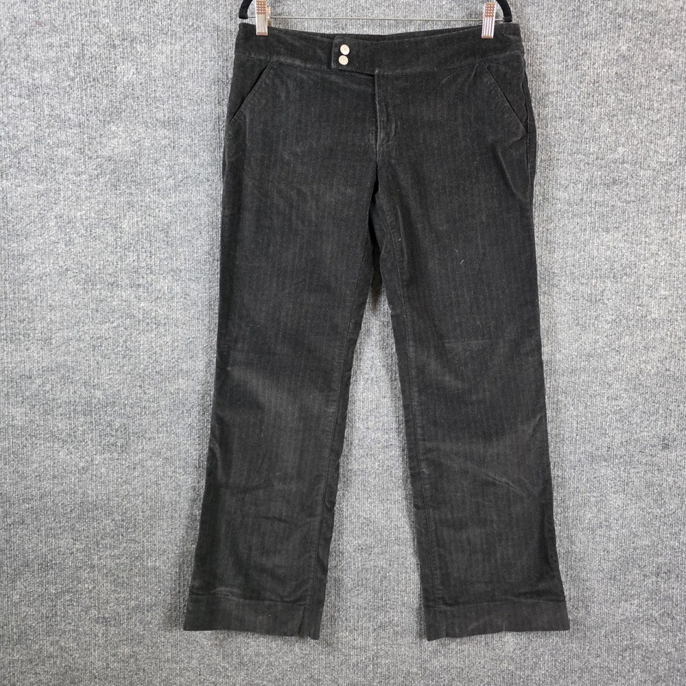 Hurley Vintage Y2K Pants Herringbone Velvet Feel Charcoal Gray Low Rise Size 9